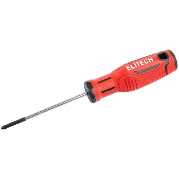 Отвертка крестовая Elitech 211301 PZ0x75 мм