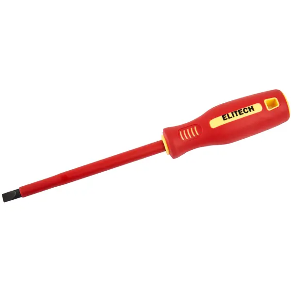Отвертка крестовая диэлектрическая Elitech 231104 SL8.0x150 мм