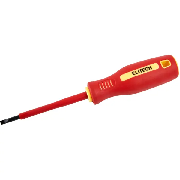 Отвертка прямая диэлектрическая Elitech 620301 SL3.5x75 мм