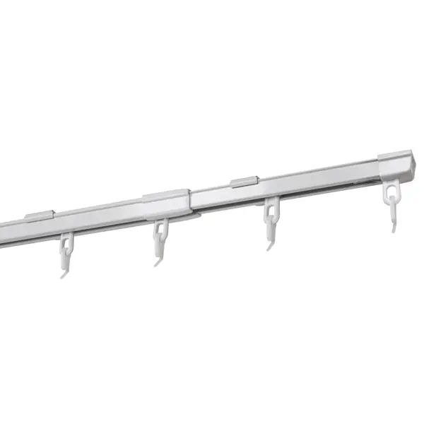 Шинный карниз телескопический однорядный Kreaforta Simple 160-300 см алюминий комплект